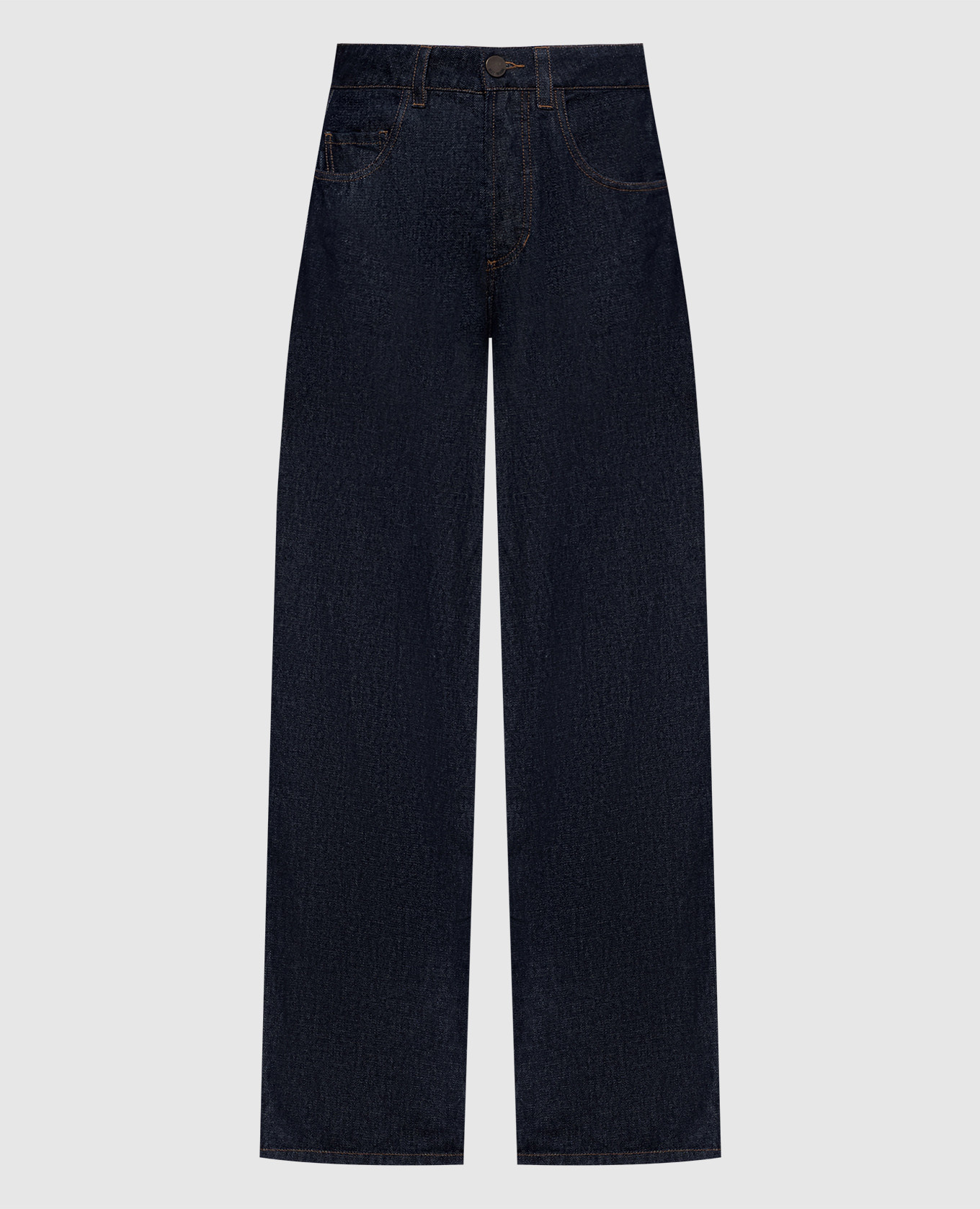 

Phyllis blue jeans with logo patch UMA WANG