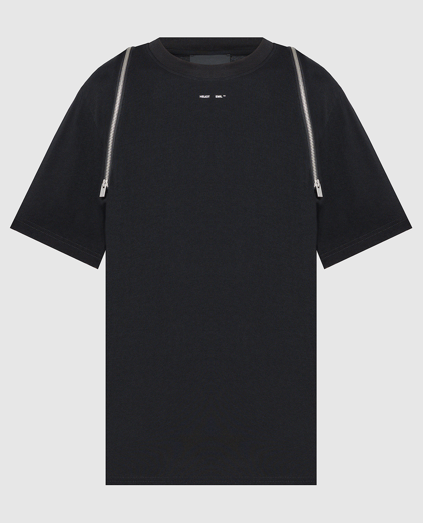 

Black Quadratic T-shirt Heliot Emil, Черный