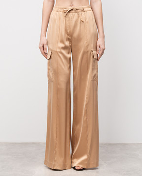Tom Ford Beige silk cargo pants PAW632FAX881