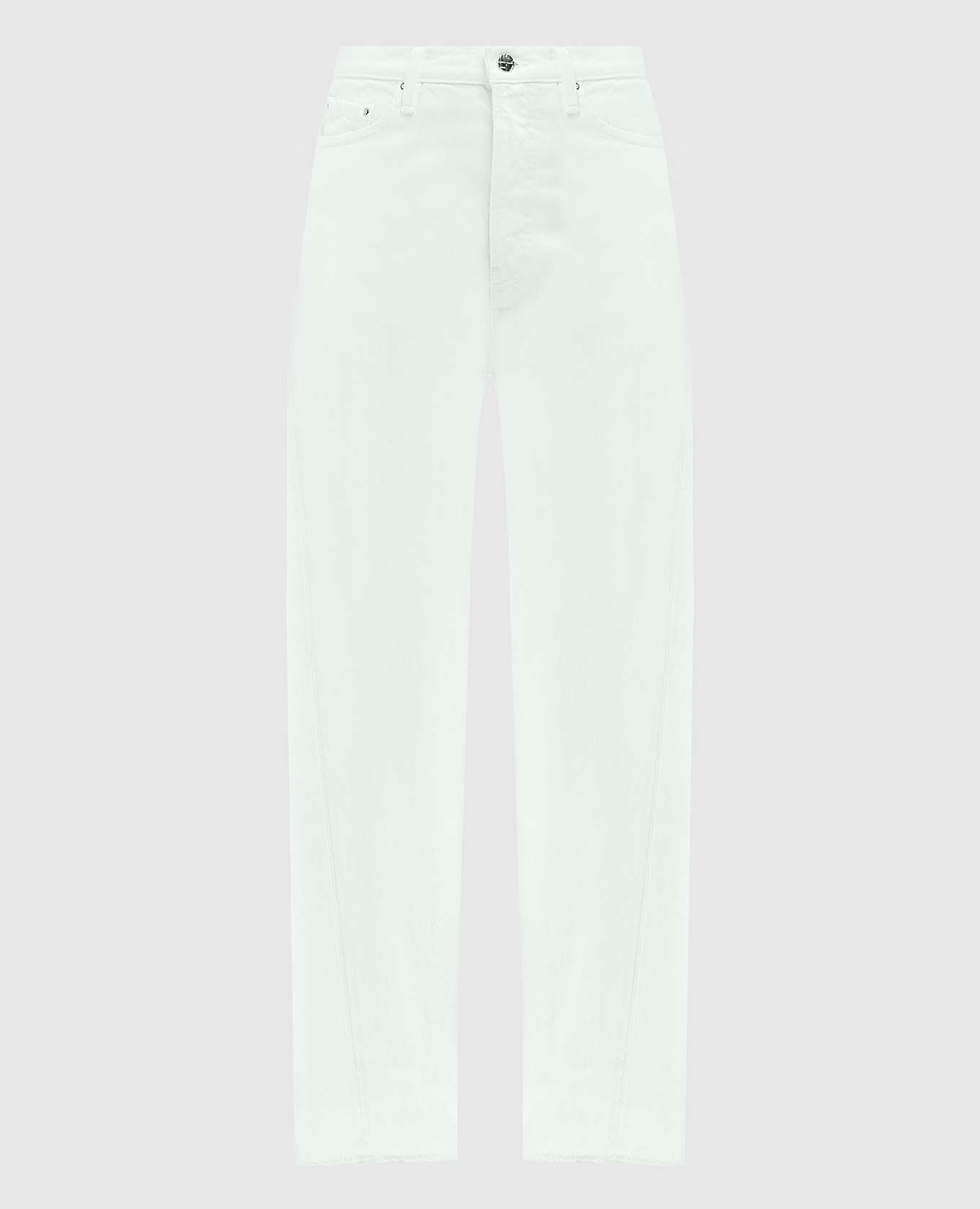

White jeans with logo patch Toteme