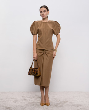 Victoria Beckham Brown wool and cashmere top 1425WTP006579B
