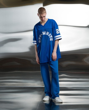 Off-White Blue sweatpants with Bandana Arrow embroidery OMCH054S24FLE002