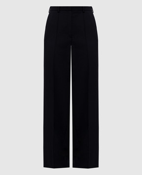 Balmain Black merino wool pants EF0PO160WC09