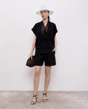 Brunello Cucinelli Black cardigan with a smell M19257716