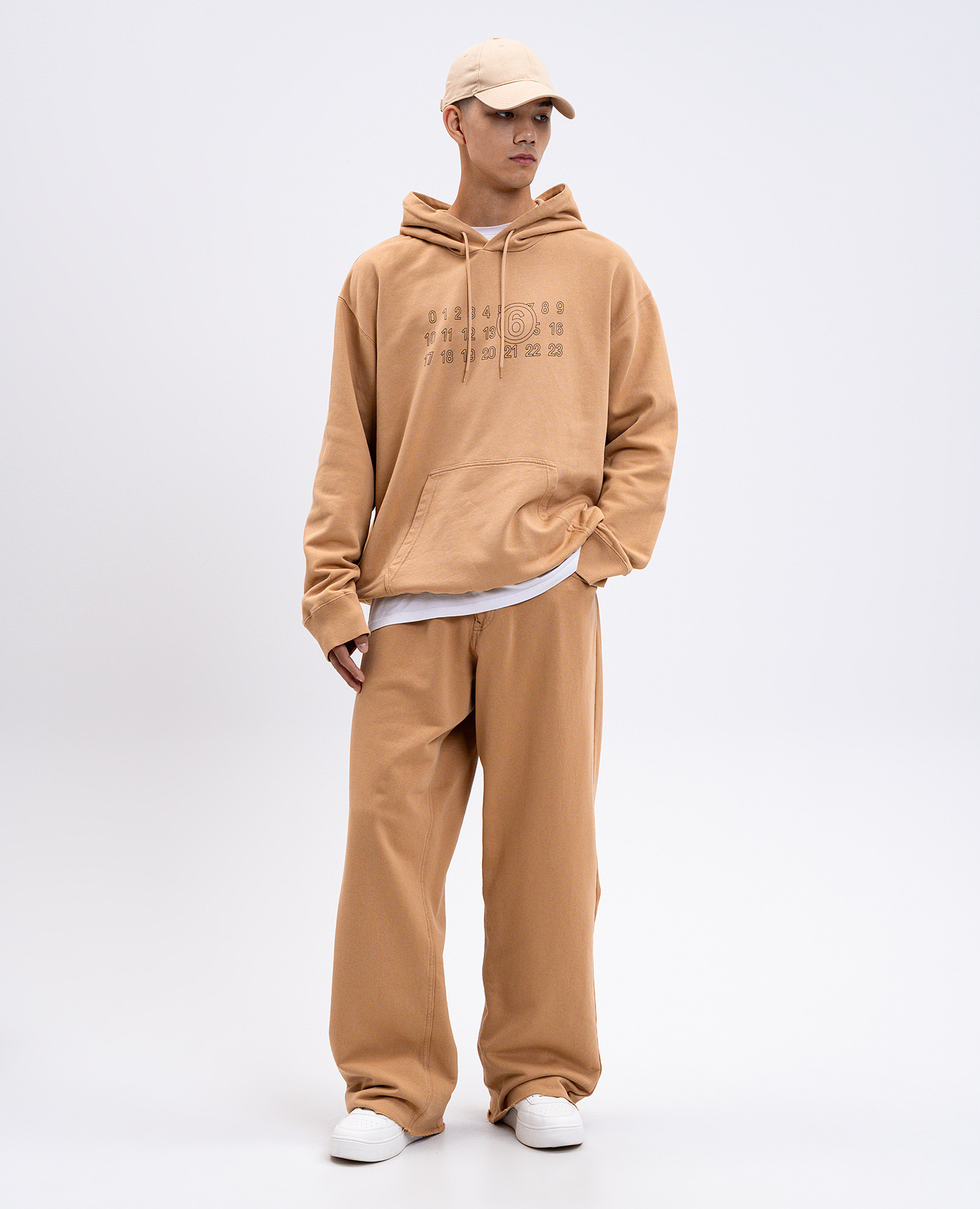 

Brown hoodie with logo print Maison Margiela MM6