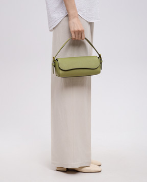 J&M DAVIDSON Bonny green leather baguette bag LBNB0XXNGXX
