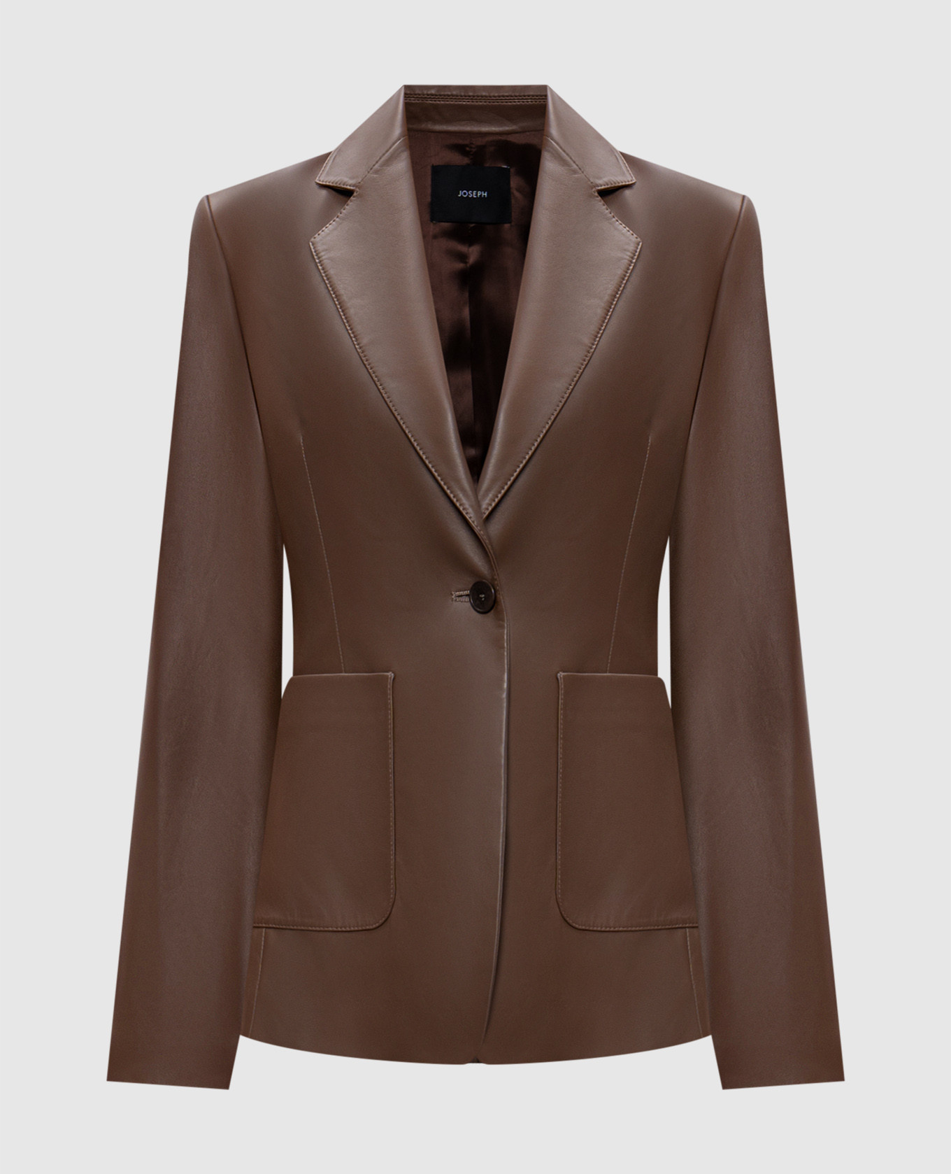 Brown leather jacket joseph