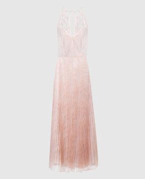 Twinset Pink pleated lace dress 241TP2351