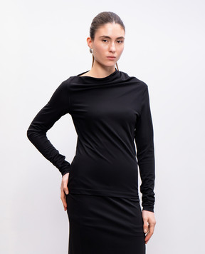 Toteme Black top with asymmetry 251WRT4462FB0162