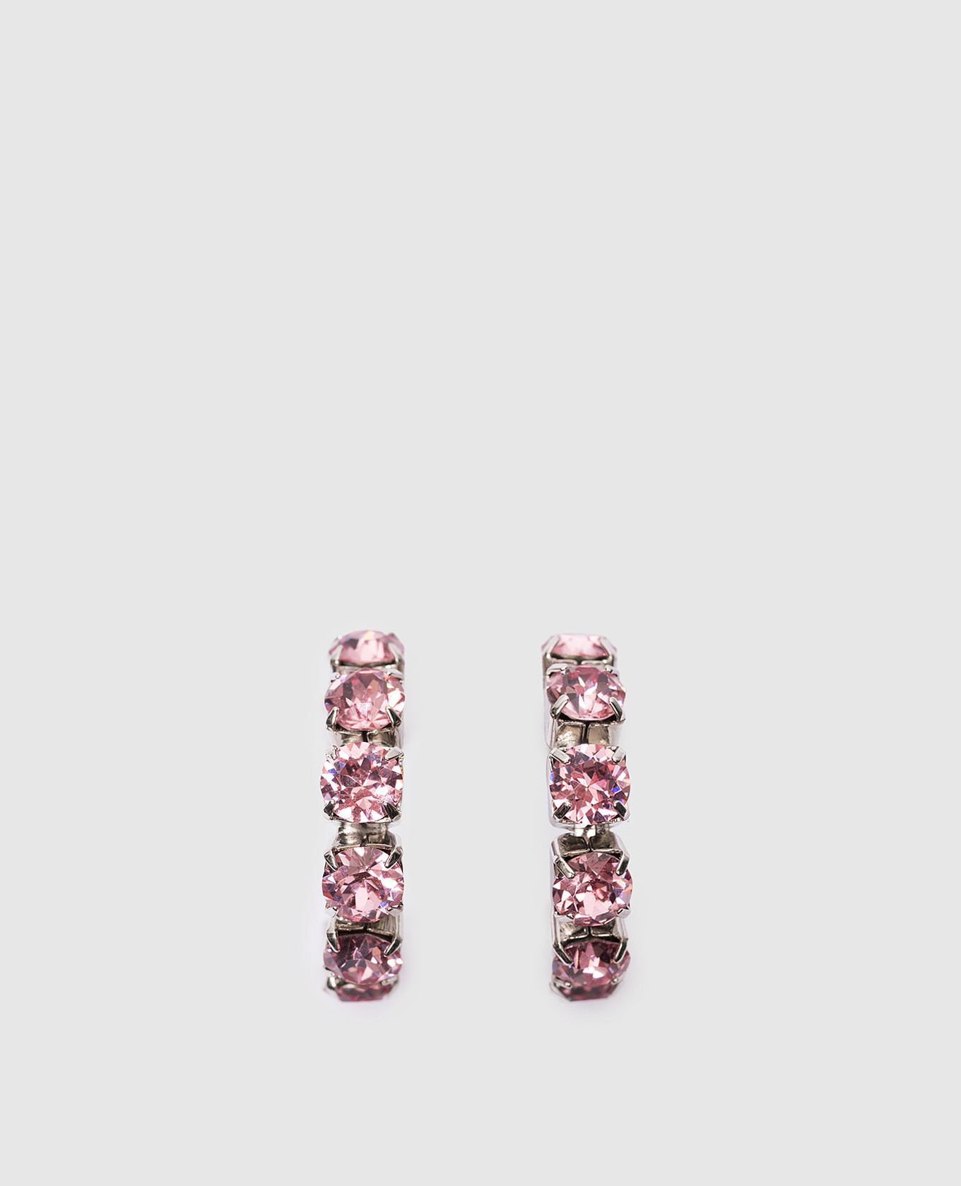

S29 silver Congo earrings with pink zirconia Femarjo