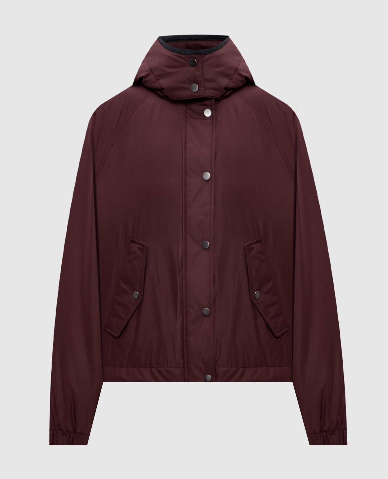 

Burgundy down jacket with monil chain Brunello Cucinelli, Beige