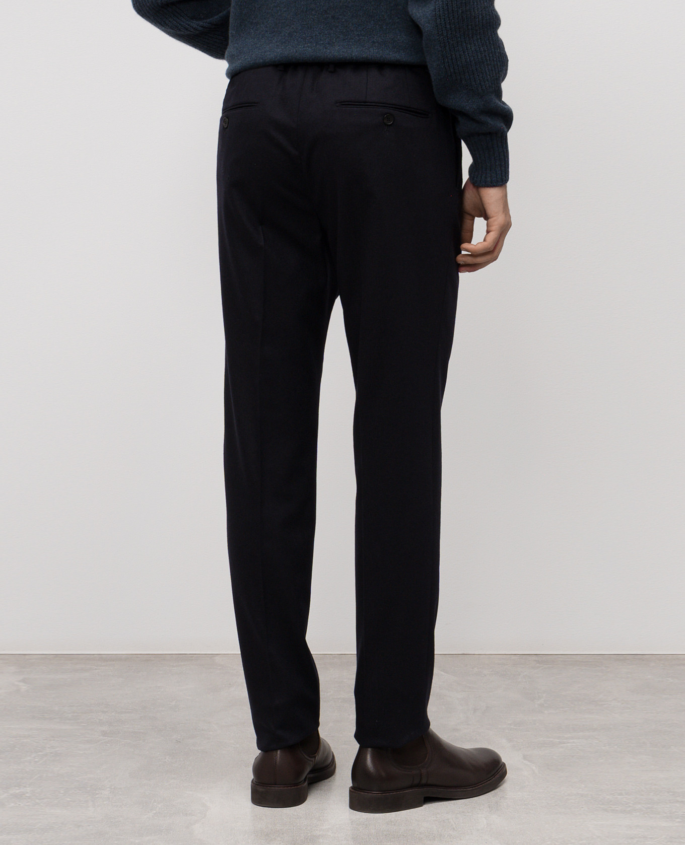 Blue wool and cashmere pants Slowear 4