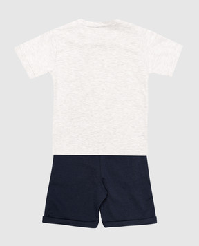 RiminiVeste Ellepi children's gray suit with print and application CO5056