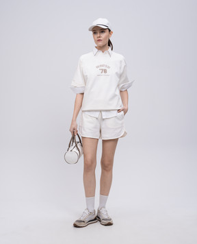 Brunello Cucinelli Beige T-shirt with embroidery MD869VE510