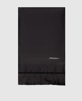 Dolce&Gabbana Black silk scarf GQ386EG0UB6