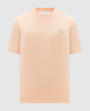 Brunello Cucinelli Orange T-shirt with logo print M0B138440