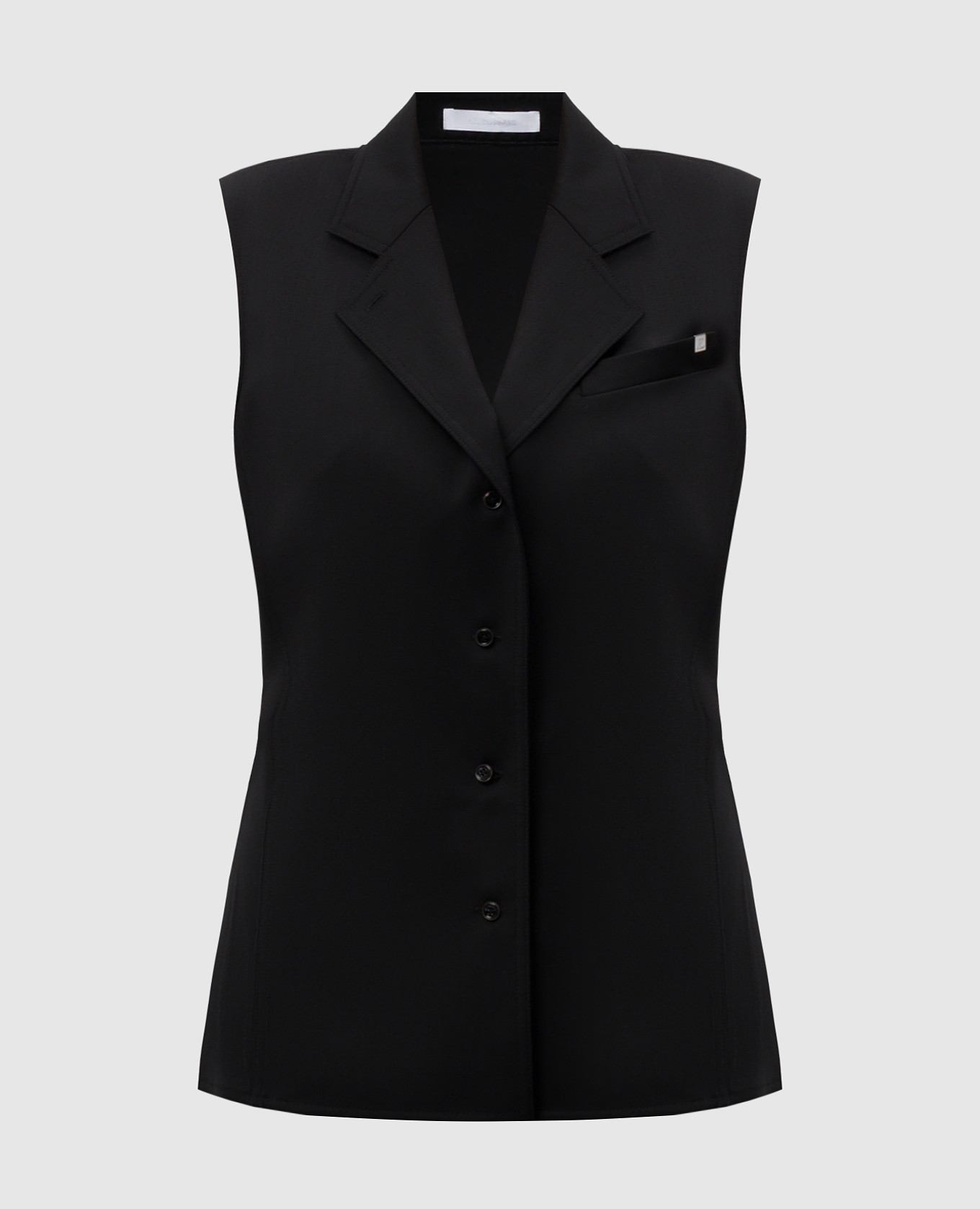 

Black wool vest with logo Helmut Lang