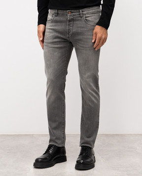 Officina 36 Gray jeans with a worn effect 273008669