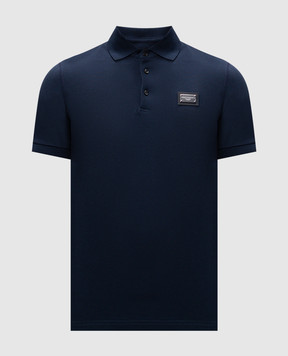 Dolce&Gabbana Blue polo shirt with logo G8PL4TG7F2H