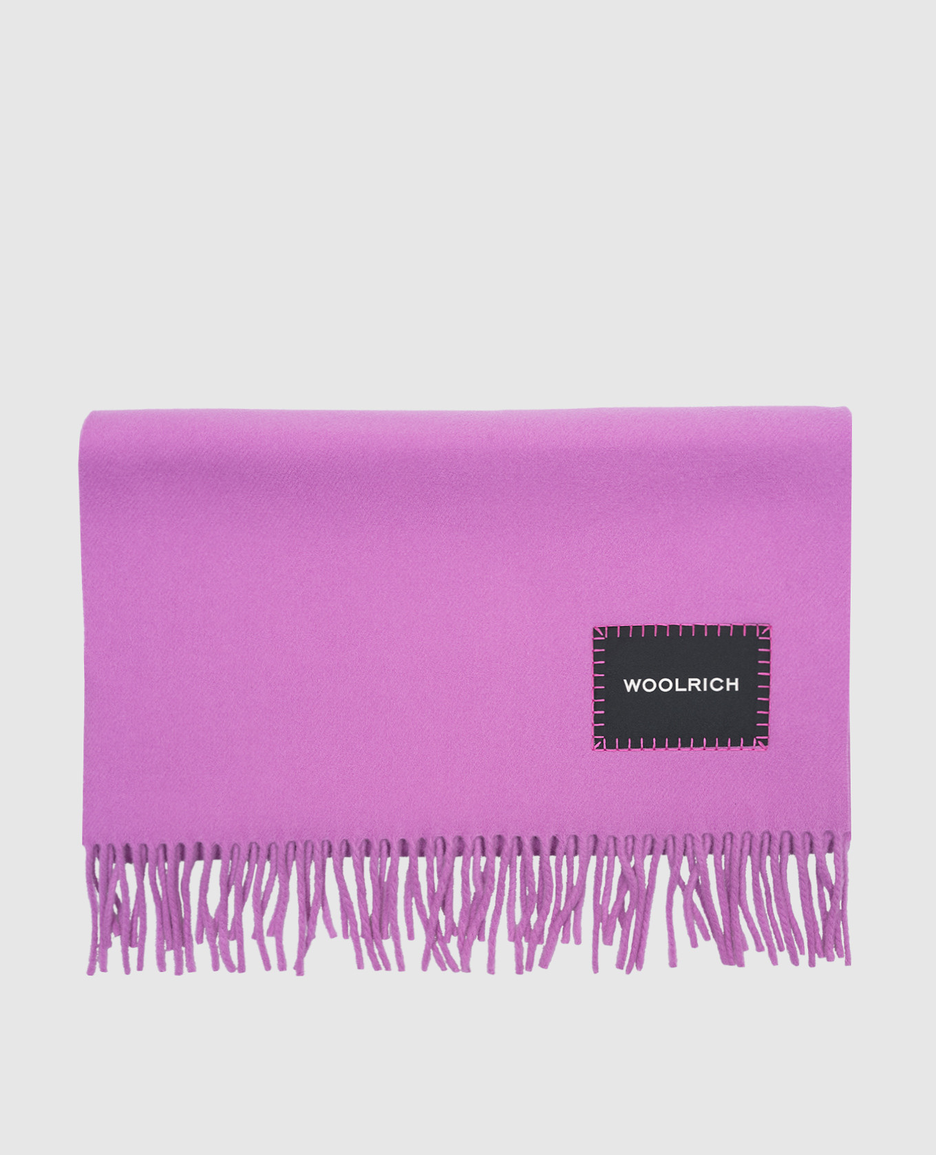 

Pink wool scarf with logo patch Woolrich