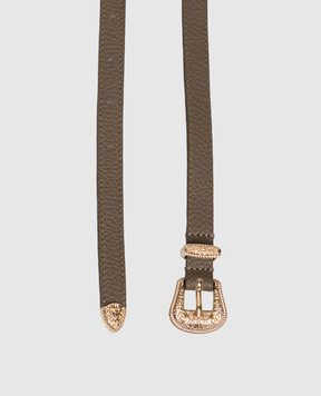 Momoni Abby khaki leather belt MOBT002MO50