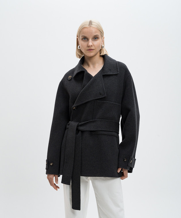 コート PHILOSOPHY DI LORENZO SERAFINI COAT (A06145759 0500) Philosophy di Lorenzo Serafini - Gray double-breasted short