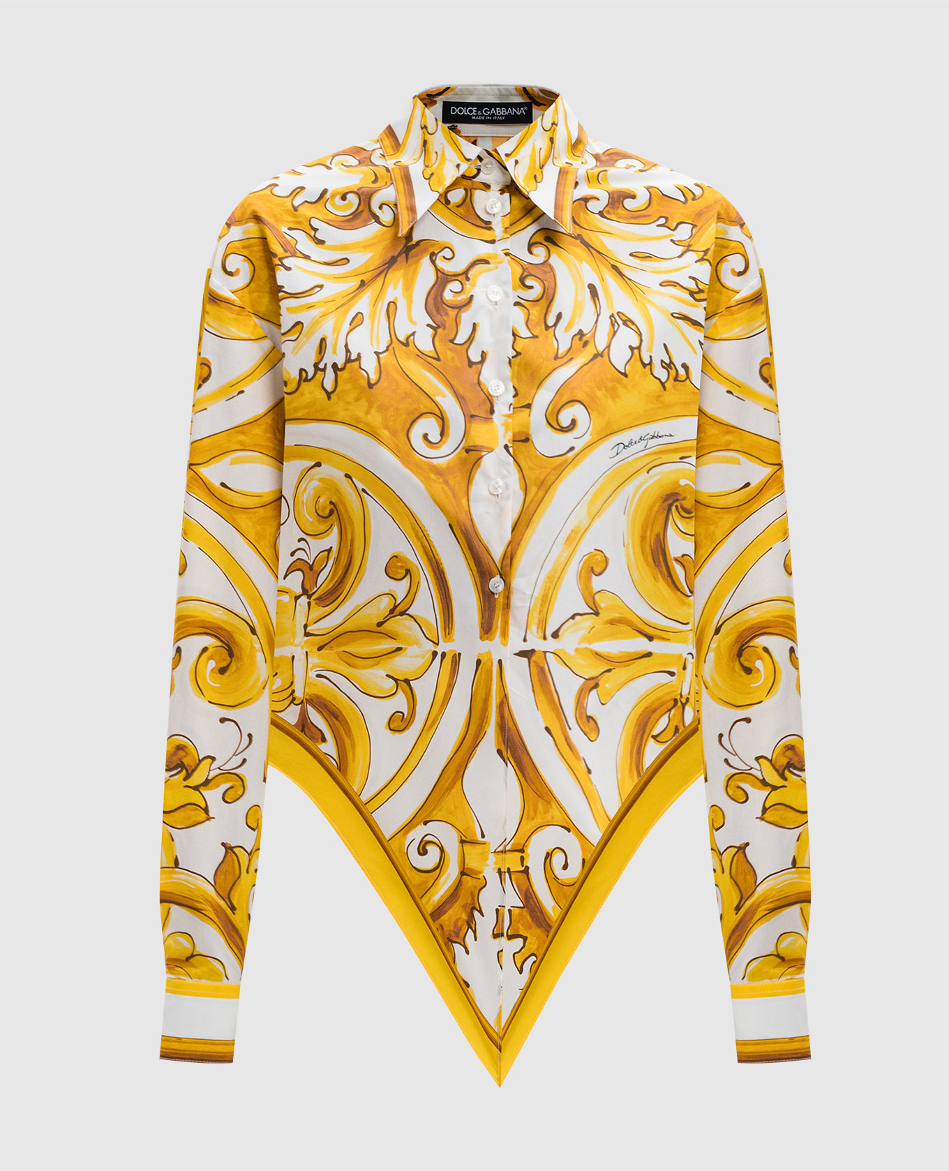 

White shirt in Majolica print Dolce&Gabbana