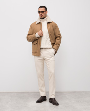 Peserico Brown jacket with wool R522472188A