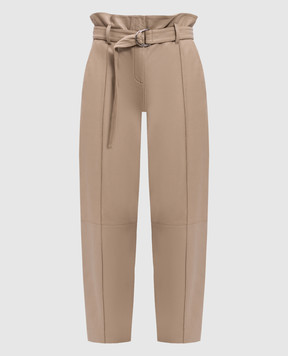 Yves Salomon Light beige leather trousers 21WYP205XXAPXX
