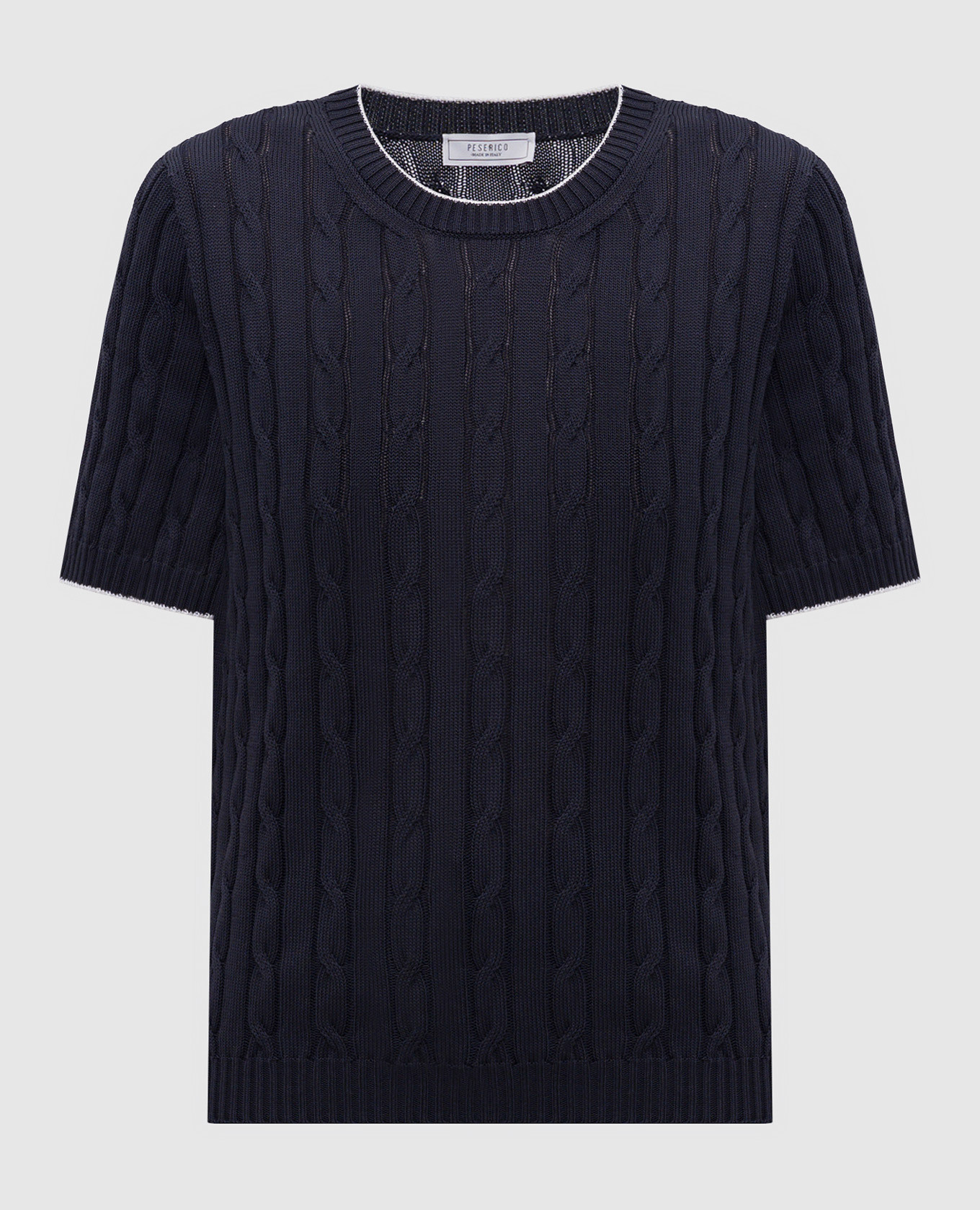 

Blue T-shirt with textured pattern Peserico