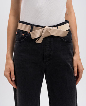 Lanvin Beige silk belt with bow AW2Y6HSATC7A