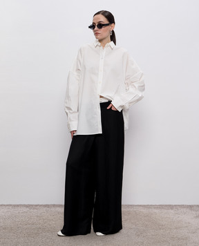 Masnada White shirt with slit 7853