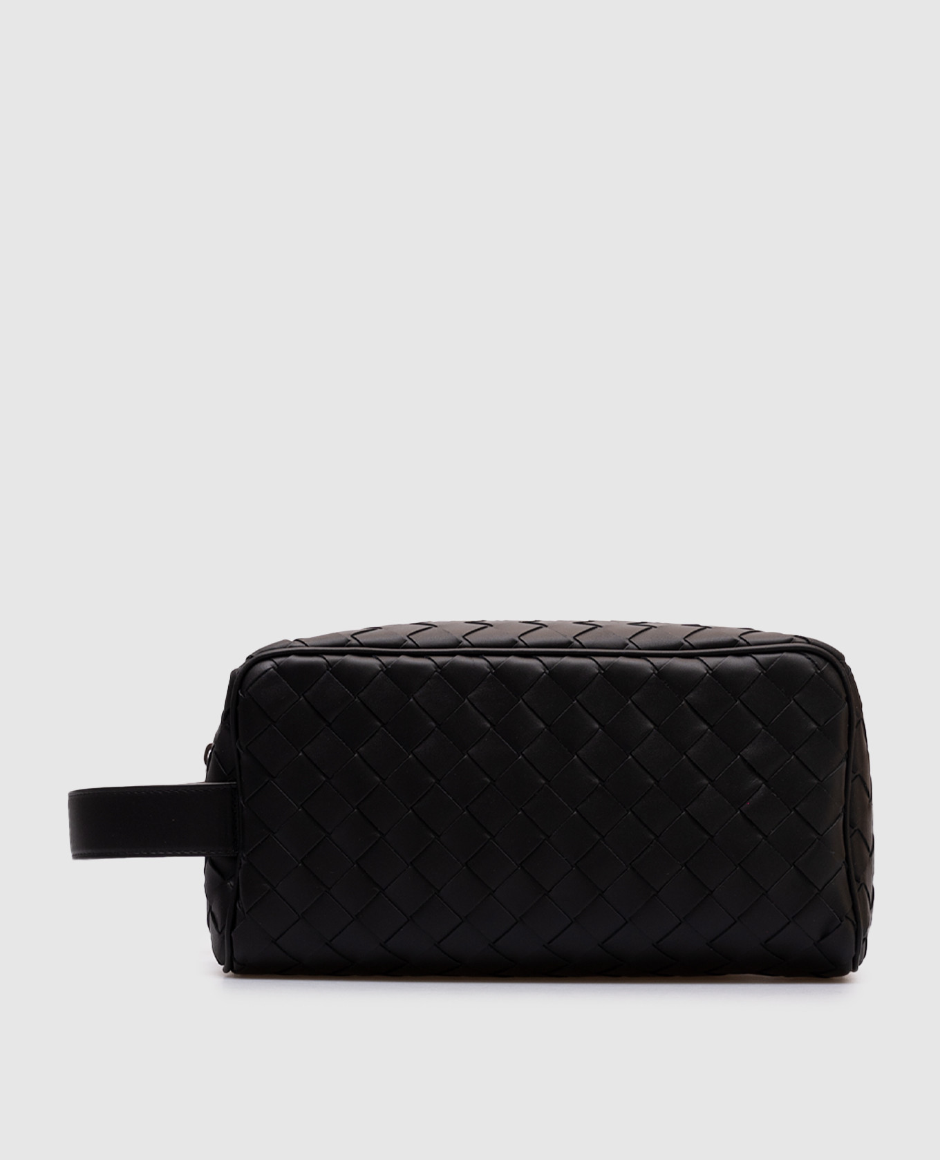 Black Intrecciato leather toiletry bag Bottega Veneta
