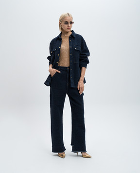 DARKPARK Blue jeans with bouclé WTR08DBL10W555