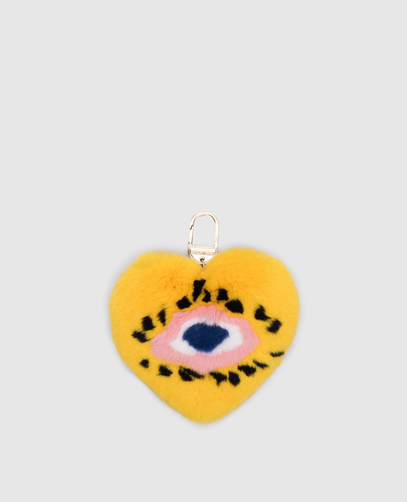 

Yellow key ring with a pattern Yves Salomon, Желтый