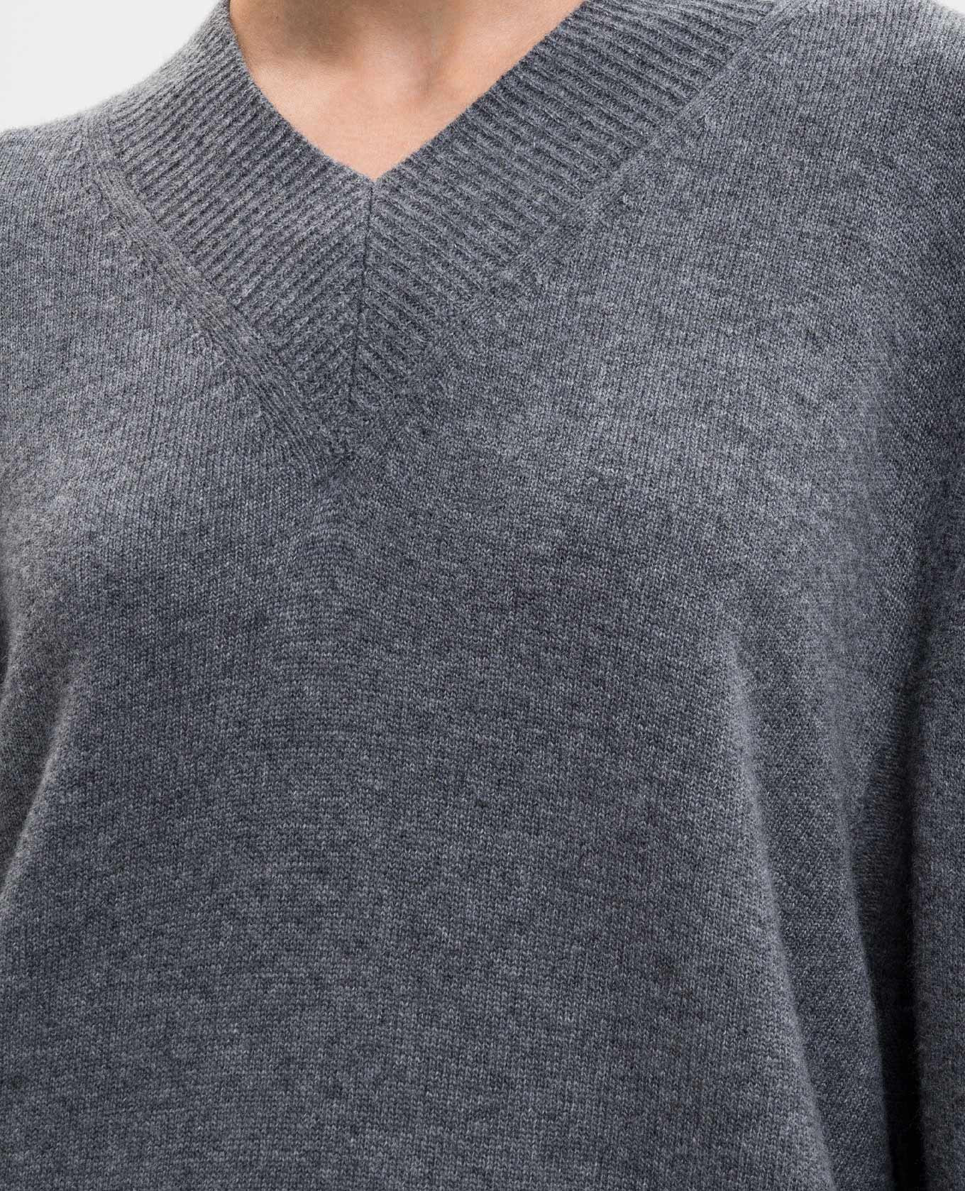 Gray wool and cashmere pullover Twinset 5