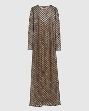 Missoni Beige maxi dress with sequins DS25WG3TBK01EP