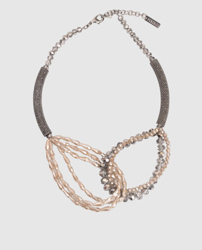 Peserico Necklace with beads and monil chain A35473C0CC610