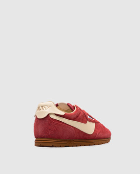 AUTRY WINDSPIN red suede sneakers with logo WSLMUB15