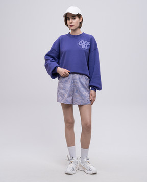 Off-White Purple sweatshirt with logo print OWBA075S25FLE003