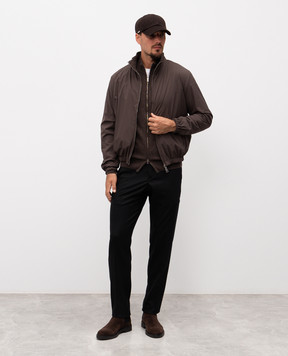 Cashmere&Whiskey Brown cashmere cardigan MU8671312341R