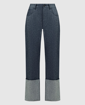 COLOMBO Blue pants with lapels PA00485T0568U