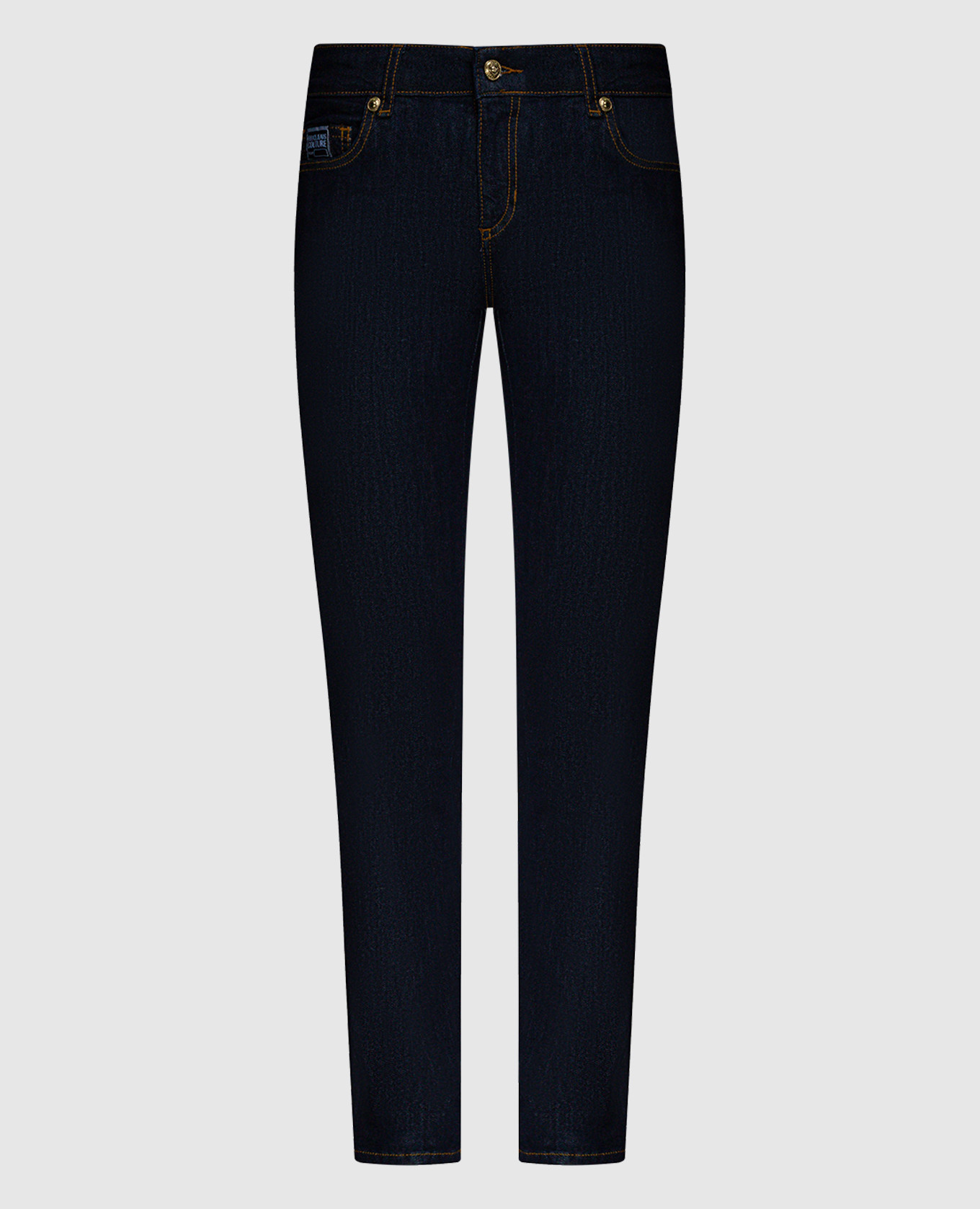 

Blue skinny jeans with logo Versace Jeans Couture, Синий