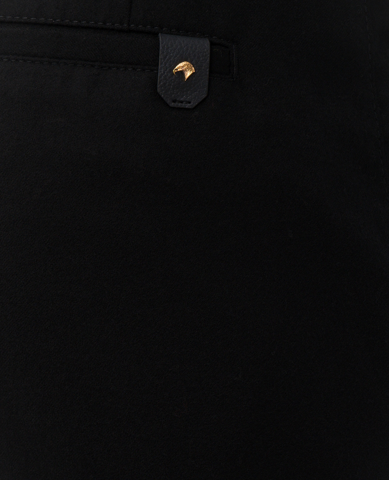 

Black wool trousers with brand patch Stefano Ricci