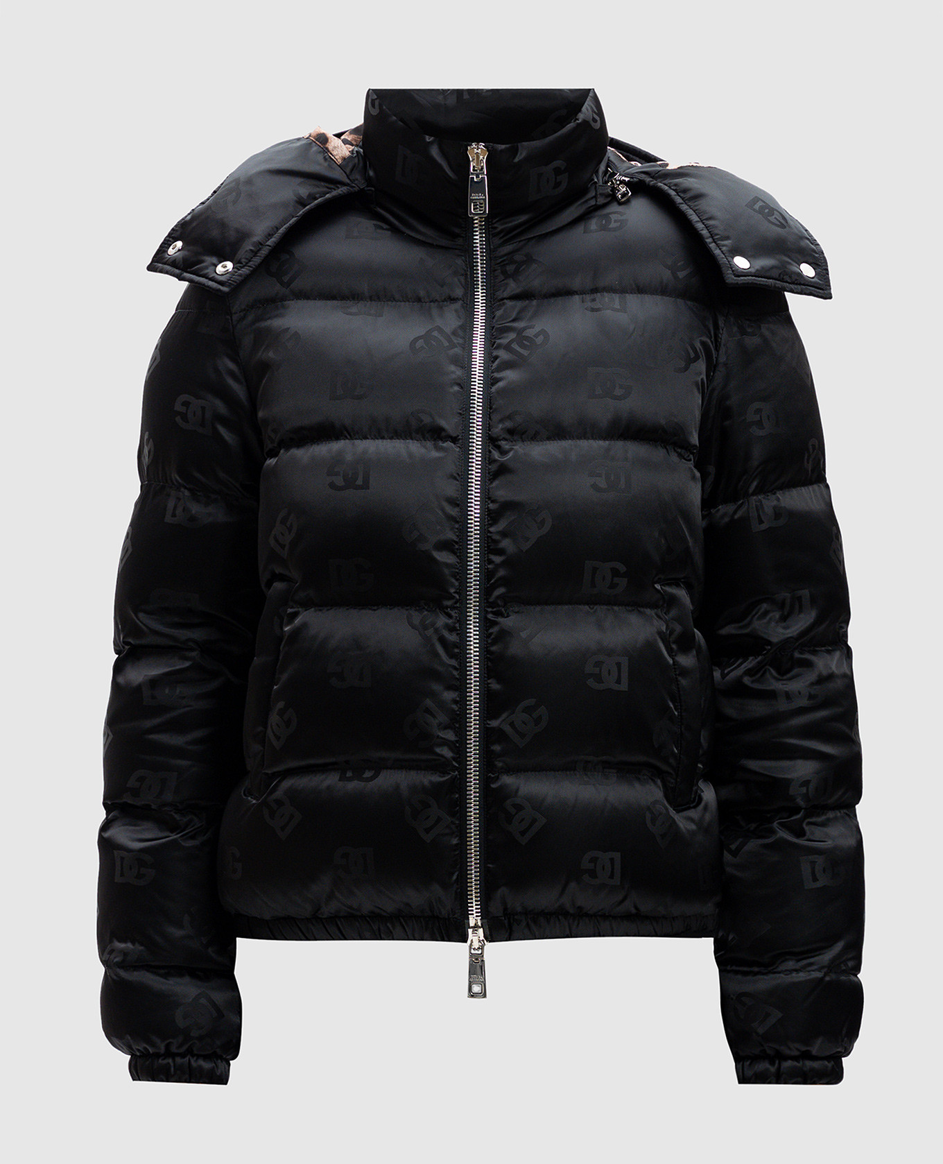 

Black down jacket with DG logo print Dolce&Gabbana