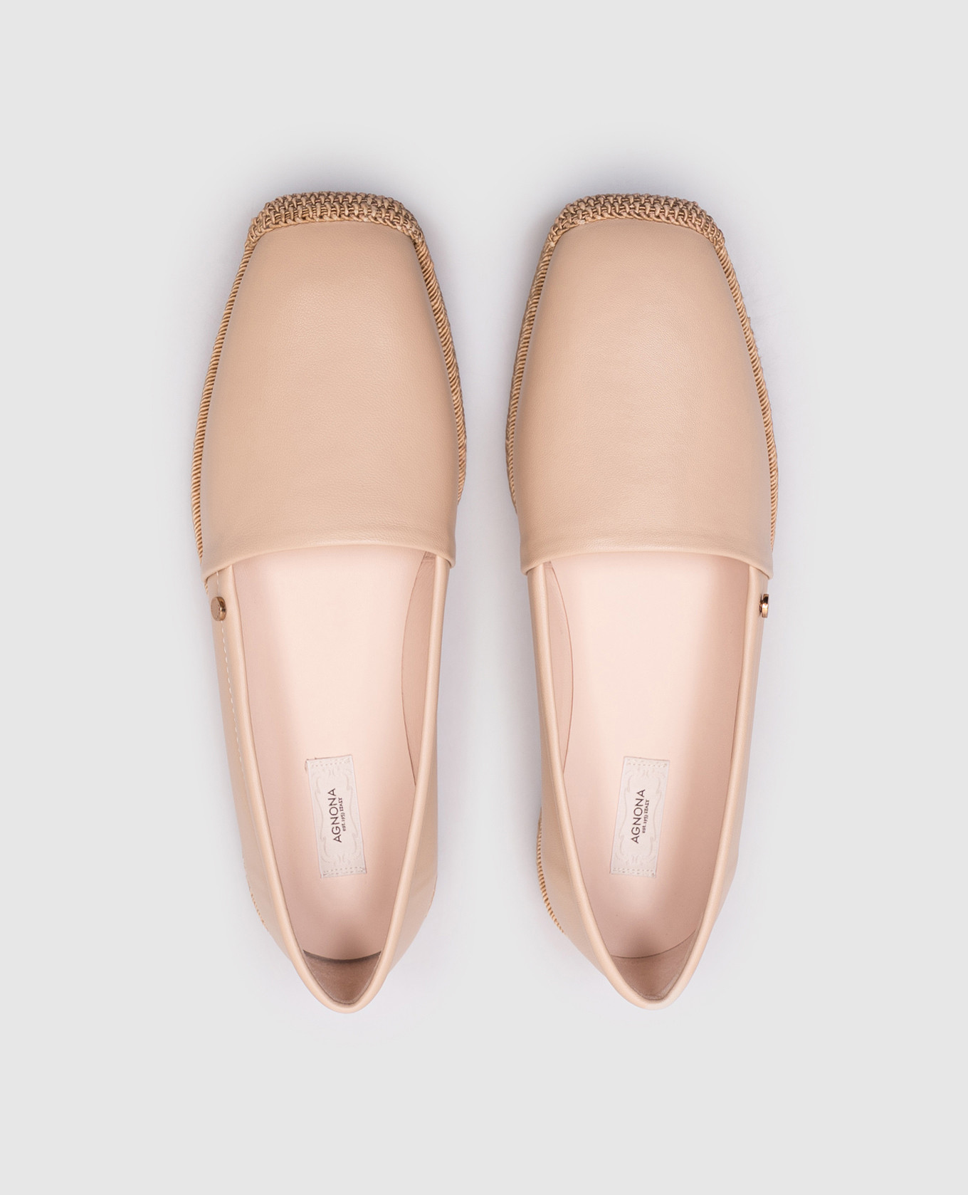 Beige leather espadrilles Agnona 4