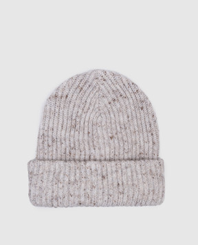 Brunello Cucinelli Children's gray hat with wool and lurex BOPM52399A