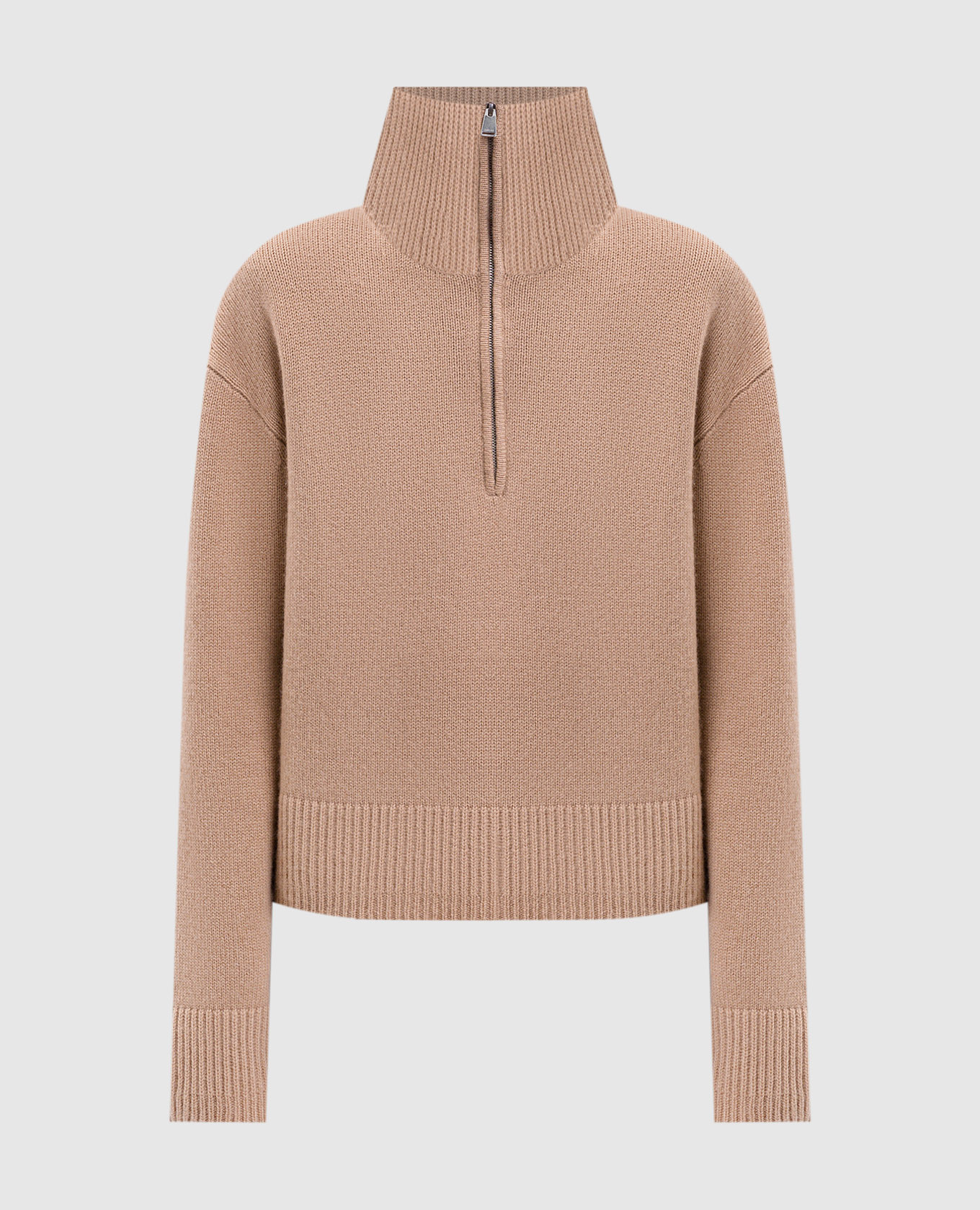 Beige cashmere sweater with zipper Simkhai