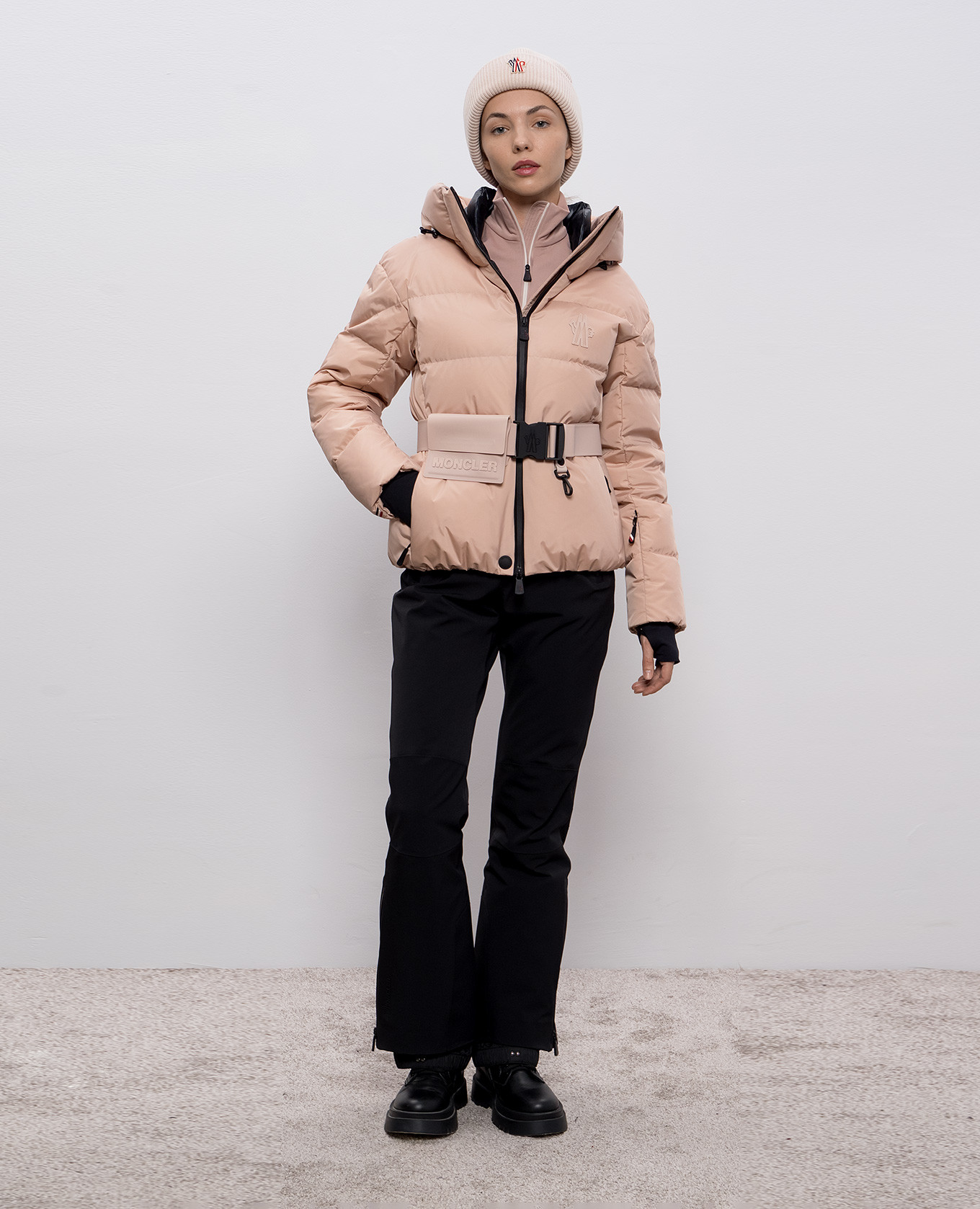 

Black ski suit with logo Moncler Grenoble