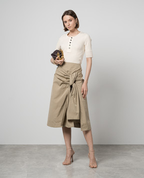 Bottega Veneta Beige t-shirt with a scar 779195V3Z60